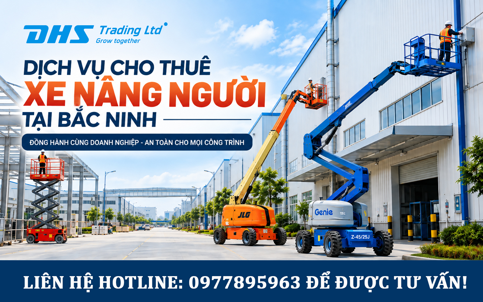 Dịch vụ cho thuê xe nâng người tại Bắc Ninh