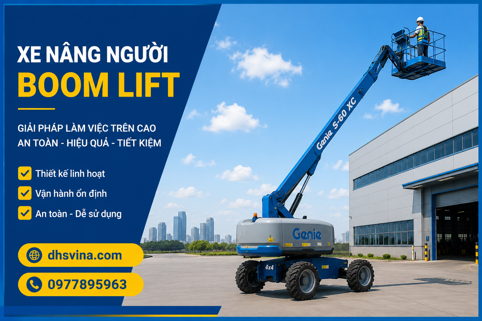 Xe nâng người Boom Lift DHS Vina
