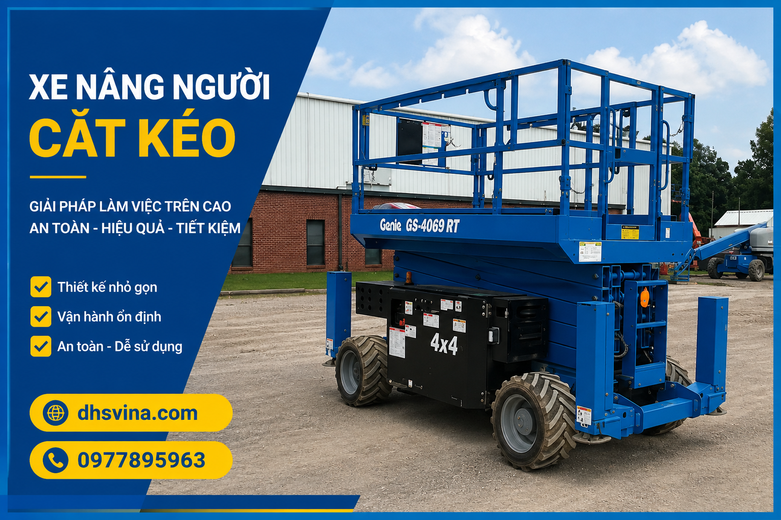 Xe nâng người cắt kéo DHS Vina